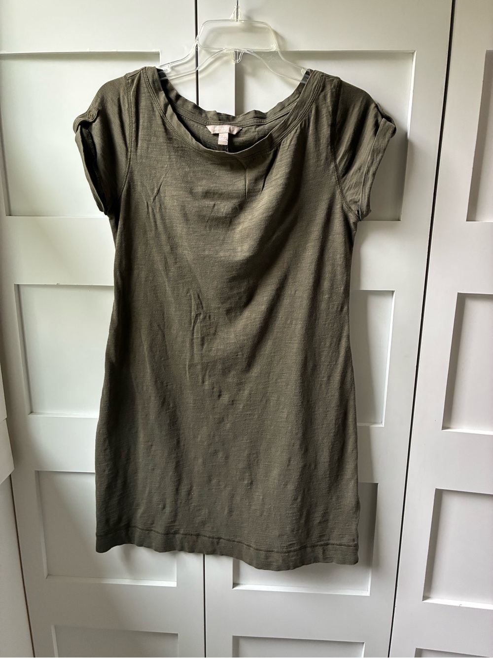 Banana Republic Olive Short Sleeve Shift Dress